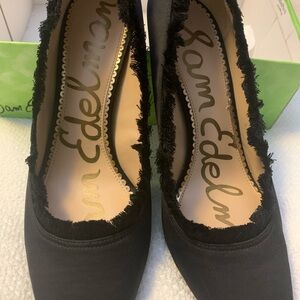Sam Edleman  black stiletto heels. Size 9 black satin(Halan)